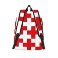 thumbnail image 2 of Picia Red Cross 1 Printed Canvas Daypack - Stylish and Durable Vintage Compact Backpack - Class, Work, Travel, or Laptop Bookbag,Organized Compartments-Medium, 2 of 6