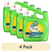 (4 pack) Great Value Ultimate Fresh Laundry Detergent, Original Clean, 154 fl oz, 107 Loads