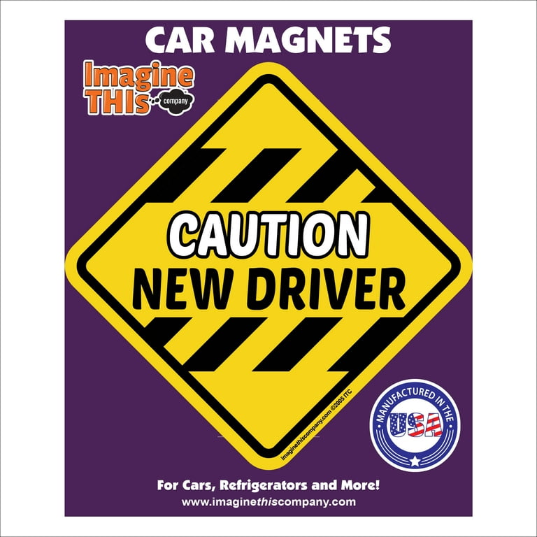 5PCS Student Driver Car Magnets, Funny Reflective Magnetic