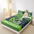 thumbnail image 4 of jejeloiu Rugby Sports City Twin Sheet Sets,Green Sport Helmet Bedding For Football Lover 3 Pieces, 4 of 7