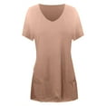 thumbnail image 5 of Endives Women's Short Sleeve T-shirt Summer Tunic Tops With Pockets Casual Long T Shirts S-3XL, 5 of 6