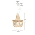 thumbnail image 2 of Living District Jolie 20 Inch Beaded Pendant In Beige, 2 of 8