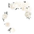 thumbnail image 1 of White Peony Wall Deacls Flores Pegatinas de pared para dormitorio, Peonías de acuarela Pósteres de pared Vintage Peel and Stick Art Murales Papel tapiz para sala de estar Habitación de niñas Oficina Fason CZJJ-ST153, 1 of 7