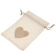 thumbnail image 4 of 10 Small Drawstring Gift Bags , Beige, 10x14.5cm, 4 of 10