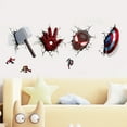thumbnail image 4 of Captain America Breaking Through Wall Sticker Children Boys Wall Decals Peel and Stickers for Walls Bedroom Living Room Home Décor, 4 of 5