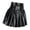 Black, variant on Elegant Women's High Waist Pleated Short Skirt in Solid Design for Style