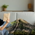thumbnail image 3 of Medieval Soft Flannel Fleece Blanket, Famous Historical Bastion Bridge in Swiss Germany Middle Age Culture Heritage Art, Cozy Plush for Indoor and Outdoor Use, 50" x 70", Grey Green, by Ambesonne, 3 of 5
