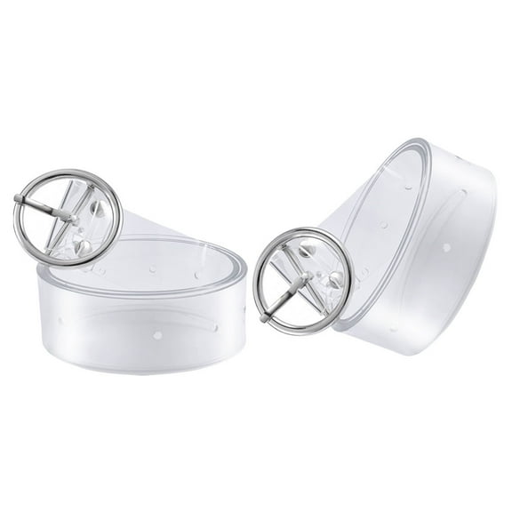 GETAJGHSD 2Pcs Stylish Transparent Clear Waist Belt with Metal Buckle Adjustable PVC Waistband for Dress Or Jeans