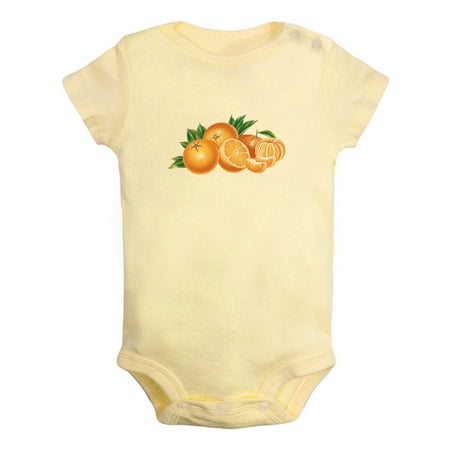

Fruit Orange Image Print Rompers For Babies Newborn Baby Unisex Bodysuits Infant Jumpsuits Toddler 0-24 Months Kids One-Piece Oufits (Yellow 12-18 Months)