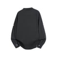 thumbnail image 5 of ZCFZJW Mens Dress Shirts Wrinkle Free Dress Shirts for Men Casual Rolled-up Long Sleeve Button Down Shirts Banded Collar Shirts Black XXXXL, 5 of 6