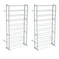 thumbnail image 4 of vidaXL Adult 10 Tiers Portable Freestanding Shoe Rack, White, Holds up to 40 Pairs of Shoes, 4 of 9