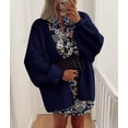 thumbnail image 4 of Suéter PRETTYGARDEN Oversized con Mangas Globo Azul Marino Talle M, 4 of 8