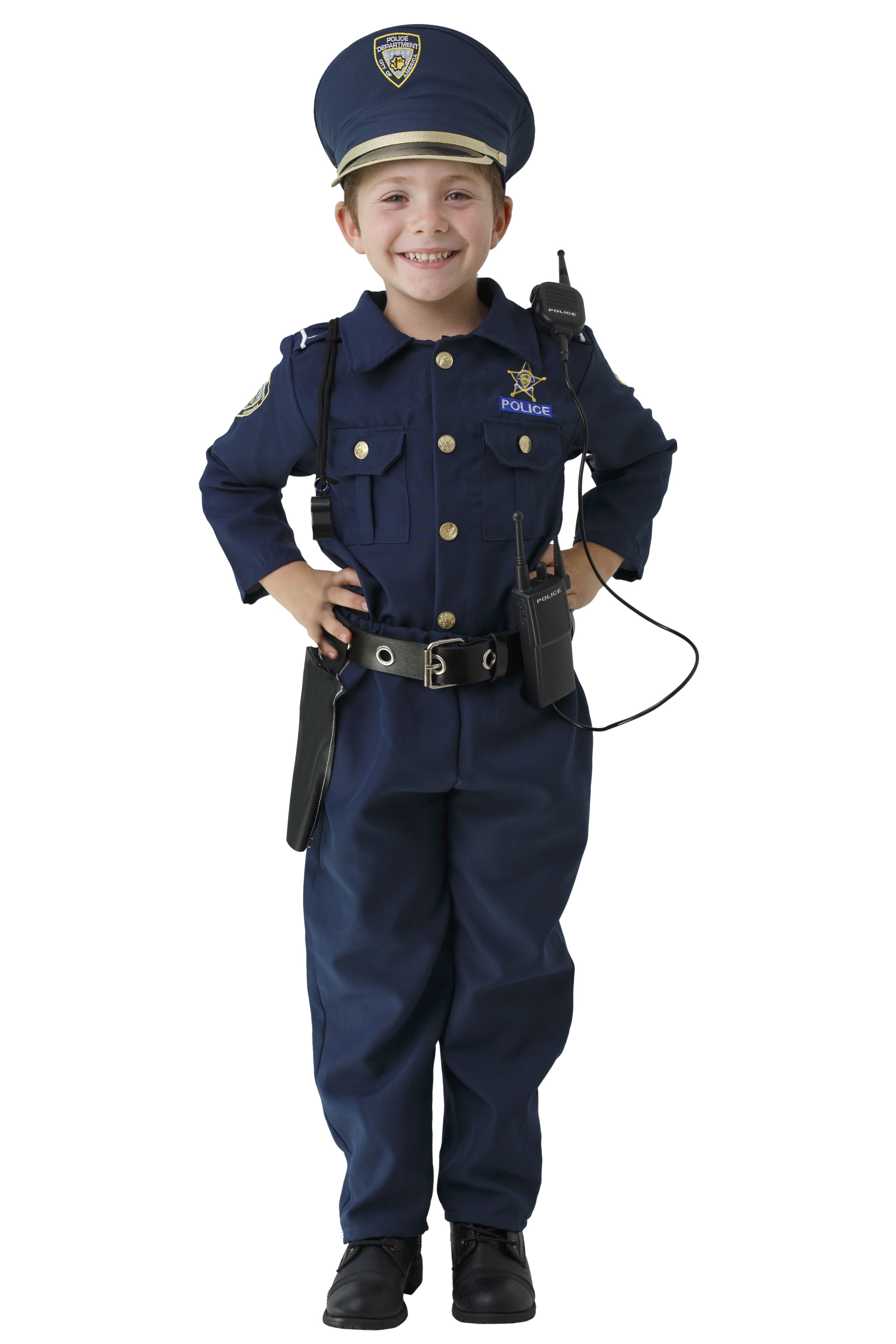 Police Officer Costume Toys Kids Halloween Cosplay Boys Outfit Realistic Toy Set 