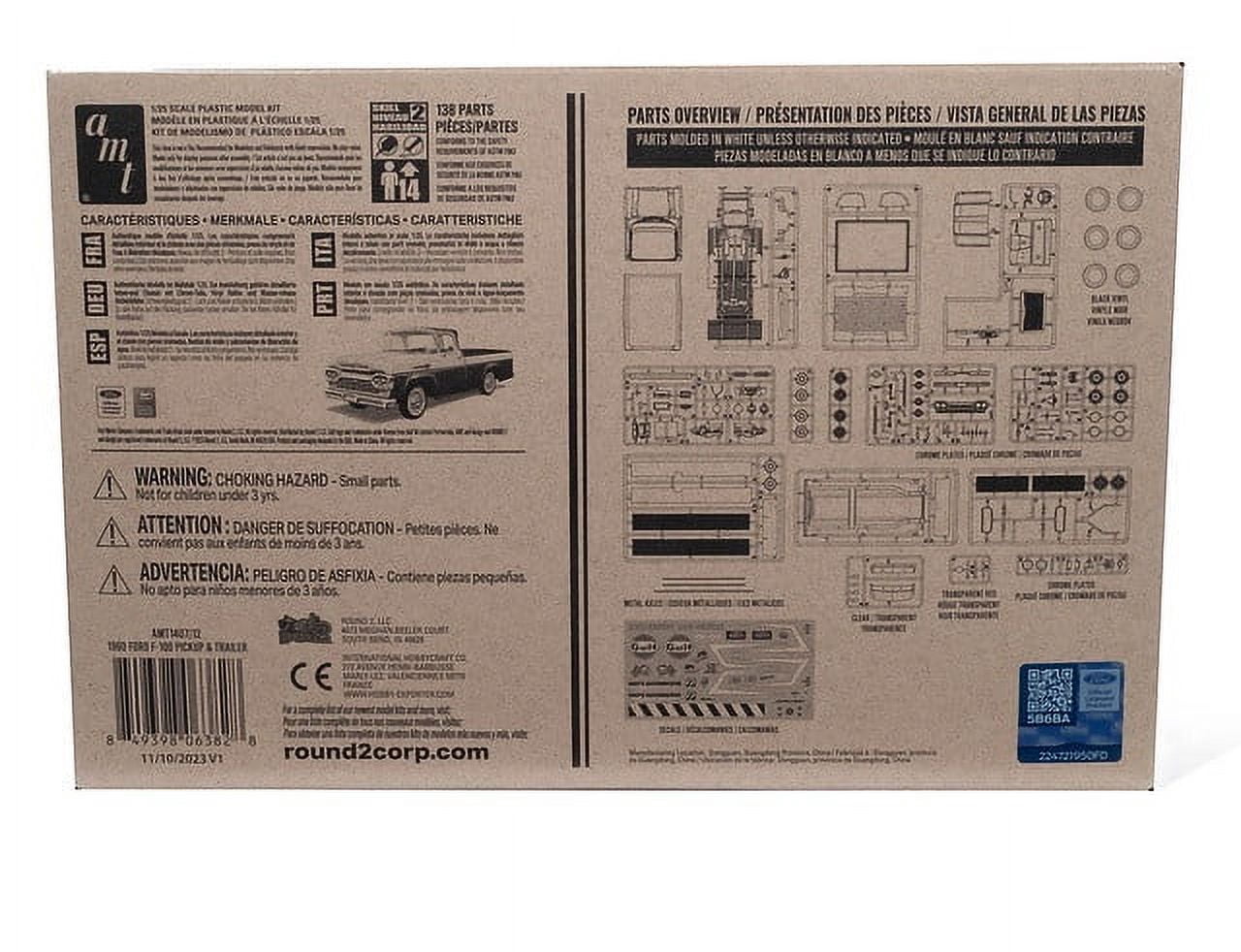 AMT 1960 Ford F-100 Pickup w/Trailer 1/25 Scale Model Kit