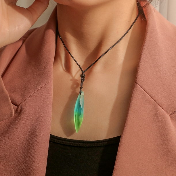 Collar para mujer, joyería para mujer, collar creativo con colgante de resina de estrella multicolor para mujer, regalo de joyería, collar de perlas