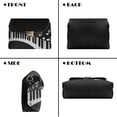 thumbnail image 5 of Pzuqiu Piano Notes Leather Crossbody Bags for Women Lightness Minimalist Vintage Leather Quilted Shoulder Bag with Chain Strap Versatile Functional Gifts for Women, 5 of 6