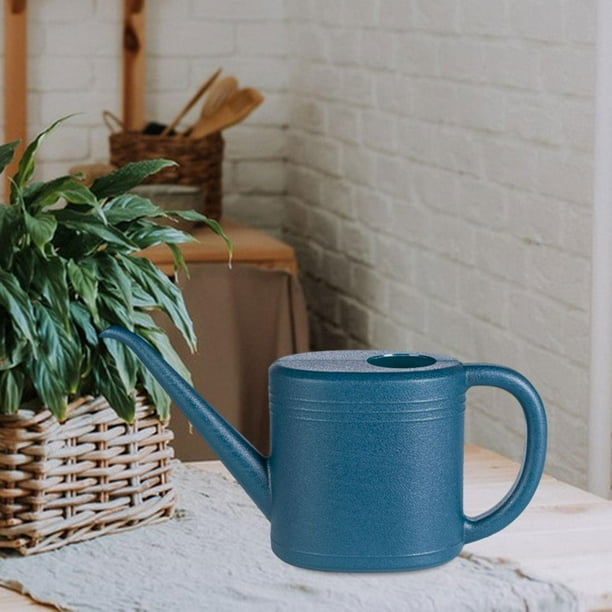 Regadera para plantas de interior, fácil de usar, portátil, para el hogar y la oficina, práctica regadera multifuncional, herramienta de jardinería. azul 1L