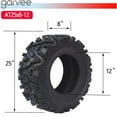 thumbnail image 7 of AT25x8-12-6PR TL UTV ATV Tire for All-Terrain Vehicles, Tubeless, 6-Ply Rating, Max Load 340 LBS, OD of 25 in, SW 8 in, 7 of 7