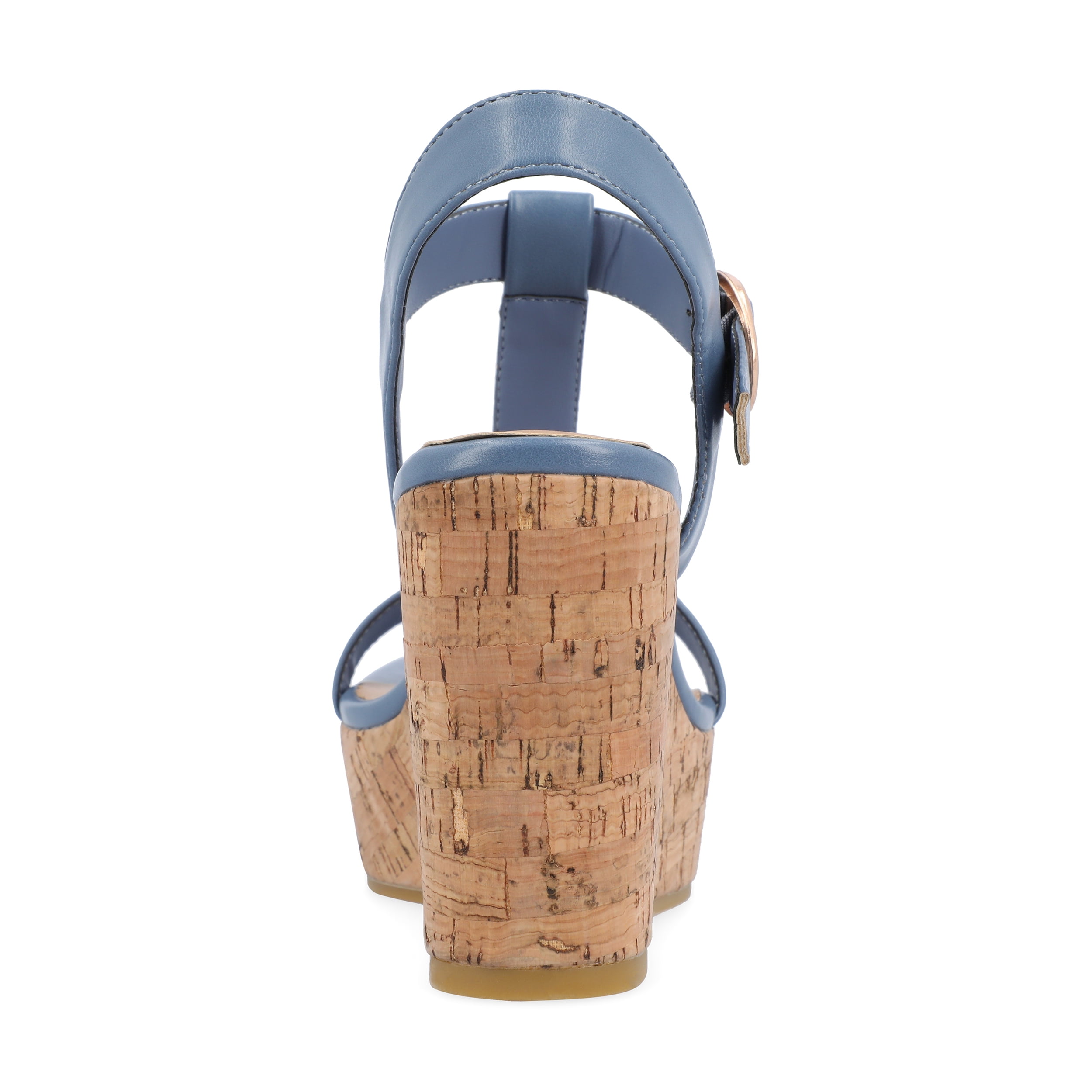 Journee Womens Matildaa Buckle Platform Wedge Sandals