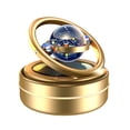 thumbnail image 1 of Gold Solar Car Aromatherapy With Aluminum Alloy Double-Ring, Suspension Rotating Design And Cologne Included For Vehicle Interior, Air Freshener And Car Decor, 4.5X4.5X3.2In 0.6Lb, 1 of 8
