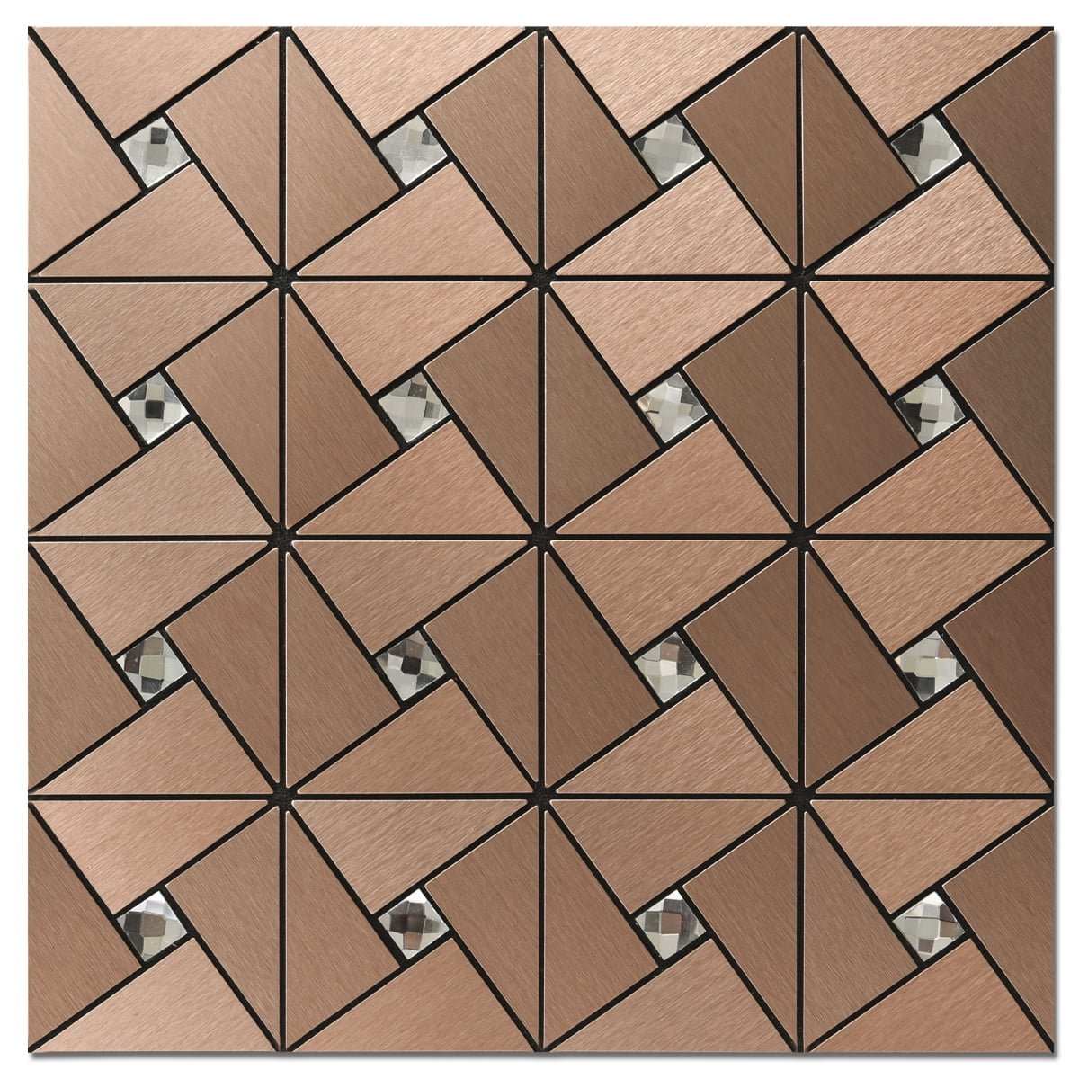 Art3d 11.8"×11.8" 10-Sheet Peel and Stick Backsplash Metal Mosaic Tiles for Kitchen Indoor Wall Decor