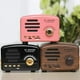 thumbnail image 4 of Mini radio vintage, receptor de tarjeta de soporte AM FM retro portátil, altavoz estéreo USB Bluetooth de bolsillo de onda corta con batería recargable, 4 of 5