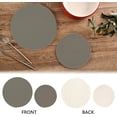 thumbnail image 4 of Solid Color 2 Pack Pot Holders Trivets, Heat Resistant Hot Pads for Kitchen Table Decoration Trivets for Hot Dishes/Pot/Bowl/Teapot/Kitchen Hot Pads Trivets, 7" + 9.45", 4 of 7