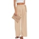thumbnail image 3 of WILLBEST Pantalones Casuales de Mujer, de Pierna Ancha, de Verano, de Cintura Alta, Ligeros, para Playa, con Bolsillos, Nudo Lateral, Diseño Fluido para Uso Diario. Extra Grande, 3 of 8