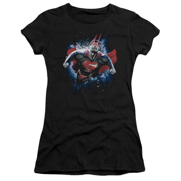 Superman Stardust Junior Women's T-Shirt Sheer Black