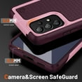 thumbnail image 3 of Designed for Samsung Galaxy A52 5G Case 2 in 1 Gift Militay Grade Drop Protective Rugged Heavy Duty Cover Shockproof Case for Galaxy A52 5G Phone Case for Women Men Boy Girl (Pink+Rose Red), 3 of 16