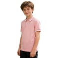 thumbnail image 4 of Polo Shirts Boys Short Sleeve Boys Pink Button up Shirt School Clothes Toddler Boys Size 3-4 Years Clothes, 4 of 5