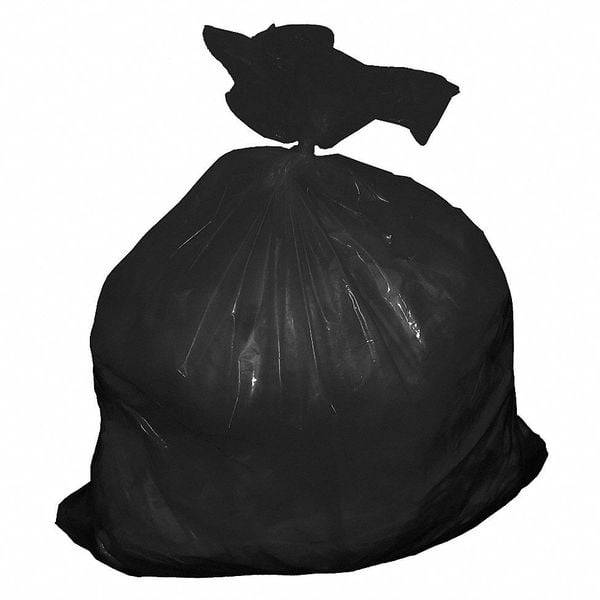 TOUGH GUY LLDPE Trash Bags,30 gal.,1.10 mil,PK25 49YW59 Black 