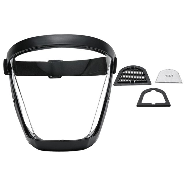 Full Face Shield Removable Filter Plug Anti Fog For