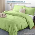thumbnail image 2 of 600 TC 100% Egyptian Cotton Duvet Cover Zipper Closur Ultra Soft Durable and Fade Resistant Color Sage Solid size Full, 2 of 6