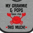 thumbnail image 4 of Inktastic Grammie and Pops Love Me Grandson Boys or Girls Baby Bib, 4 of 4