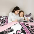 thumbnail image 5 of Homewish Pink Eiffel Tower Twin Bedding Sets 7-Piece for Girls, Fashion Leopard Cheetah Print Bedding Comforter Set, Anniversary Reversible Sheet Sets, Luxury Bedroom Decor, 5 of 8