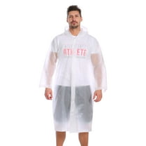Rain Ponchos for Adults Reusable Raincoats Survival Heavy Duty Military Impermeable 1 Packs Rain Coat(White)