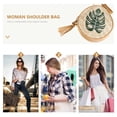 thumbnail image 1 of Minkissy 1Pcs Hand Woven Bag Straw Handbag Khaki Fashionable Theft Protection for Party, 1 of 4