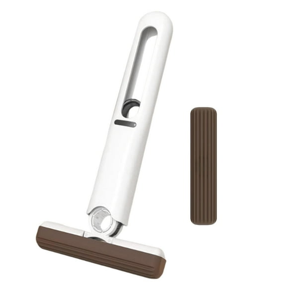 Mini trapeador de limpieza portátil con esponja, sistema de limpieza de pisos altamente absorbente para 2 Reemplazar los cabezales del trapeador