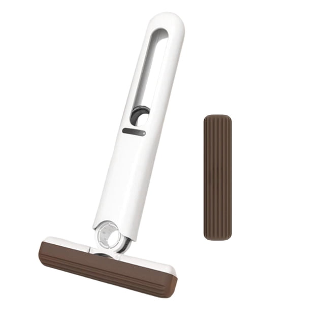 Mini trapeador de limpieza portátil, fuerte absorción, limpiador de escritorio de mano, lavado a mano, fácil 2 Reemplazar los cabezales del trapeador