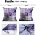 thumbnail image 5 of Purple Velvet Abstract Pillow Covers Set of 2 20x20 Inch Modern Accent Violet Gray Throw Pillow Cover Soft Elegant Decorative Cushion Cover for Bed Living Room Outdoor Sofa Luxurious and Charming, 5 of 6