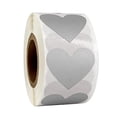 thumbnail image 1 of Rollo de 300 pegatinas de corazón hechas a mano para cocina, repostería, fiestas, álbumes de recortes Plata, 1 of 8