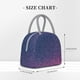 thumbnail image 2 of Balery Violet Glitter Bolsa de Almuerzo para Mujeres, Caja de Almuerzo, Bolsa de Almuerzo Pequeña Impermeable, Tote de Almuerzo Reutilizable con Gran Capacidad, 2 of 6