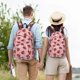 thumbnail image 4 of Disketp Strawberries Mochila de Lona Estampada, Mochila Escolar de Viaje Ligera para Estudiantes y Portátil-Medium, 4 of 5