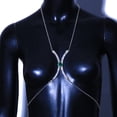 thumbnail image 4 of Women's Rhinestone Encrusted Chest Chain Bikini Lingerie Body Jewelry, 4 of 5