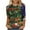 Red, variant on Giftesty Christmas Shirts for Women Fashion Women's Casual Christmas Print Round Neck 3/4 Sleeve T-Shirt Top Blouse