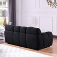 thumbnail image 4 of Cloud Couch, 64.96" Loveseat Couch with 24.5" Deep Seat, Comfy 2 Seat Couch with Marshmallow Shape for Living Room, Black, 4 of 9