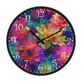 thumbnail image 2 of Voice Activated Clock with Glow Light 12 Inch Large Silent Wall Clock Battery Operated for Home Decor Colorful and Bright Floral Pattern, 2 of 8