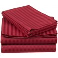 thumbnail image 1 of Egyptian Cotton 650 Thread Count Stripe Sheet Set  California King-Burgundy, 1 of 1