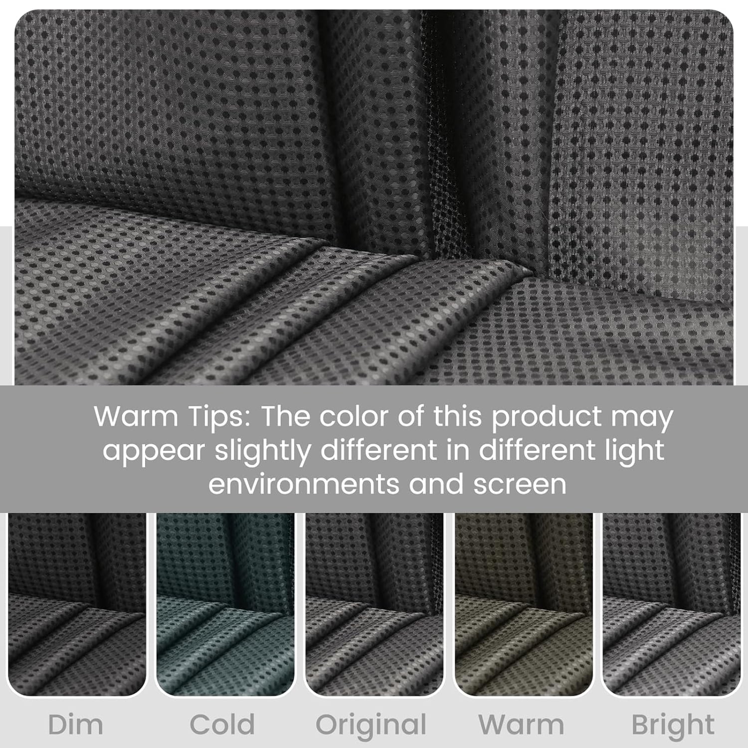 Waffle Weave Hookless Shower Curtain with Snap in Liner, DawnJoanHD Dark Grey Polyester Fabric Shower Curtains with See Through Top Window, 71" x 74"
